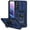 Blue, variant on For Samsung Galaxy S23 FE Case, Military Anti-Drop Hybrid Rugged Shockproof Kickstand Case with Ring Holder Magnetic Car Mount Slide Camera Lens Protect For Samsung Galaxy S23 FE 6.4 inch 2023,Red