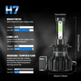 thumbnail image 2 of H7 LED Headlight Kit Blue 8000K H7 High or Low Beam Bulbs Plug&Play Set of 2, 2 of 9