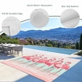 thumbnail image 3 of Pink Flamingo Outdoor Rug 3x5 Ft - Reversible Patio Rug Outdoor Camping Rugs, Summer Tropical Flamingo Hawaii Animals Washable Indoor Outdoor Area Rugs, Non-Slip Outdoor Carpet Runner for Deck/Porch, 3 of 8