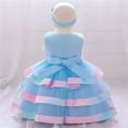 thumbnail image 5 of ZACPNCV Baby Girl Dress Sleeveless Sequins Princess Dresses Toddler Wedding Birthday Party Gown Dresses Blue 18-24 Months, 5 of 9