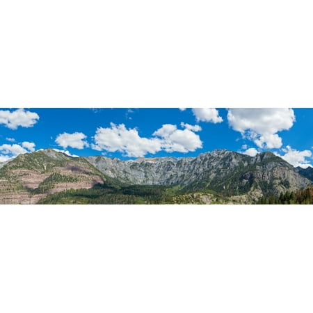 Mountains above historic mountain town of Ouray Ouray County San Juan Mountains Colorado USA Poster Print by Panoramic
