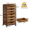 thumbnail image 2 of Tribesigns Industrial 7-Drawer Chest Dresser with Wheels Storage Wood Organizer Cart for Entryway, 2 of 8