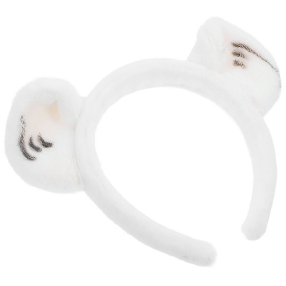 FRCOLOR Tiger Ear Hair Hoop Tiger Headband Baby 21.50X17.00X2.50CM White