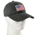 thumbnail image 5 of Falari USA Flag Embroidered Baseball Cap, Low Profile Adjustable Dad Hat, 100% Cotton, Pre-Washed - Black, 5 of 6