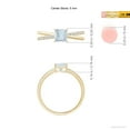 thumbnail image 4 of ANGARA Natural Square Aquamarine Crossover Shank Ring with Diamonds in 14K Yellow Gold for Women (Size-5mm) | March Birthstone, Birthday, Anniversary, Jewelry Gift for Women | Natural Aquamarine Ring, 4 of 9