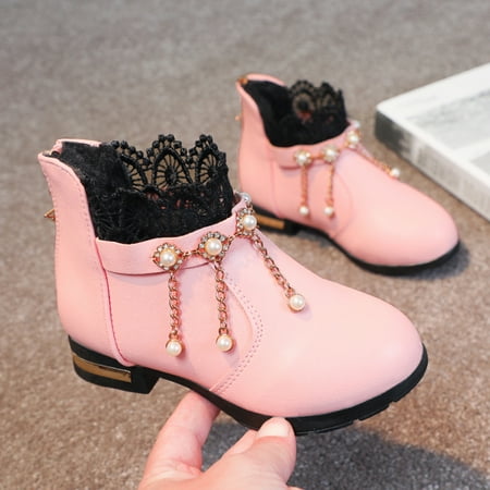 

Qazqa Girls Shoes Fashion Flower Short Boots Non Slip Breathable Boots For Firl