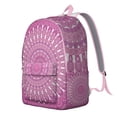 thumbnail image 3 of Boho Pattern Mandala School Backpack for Women, Sacred Ethnic Tribal Canvas Daypack with Symbolic Harmony Design, 3 of 5