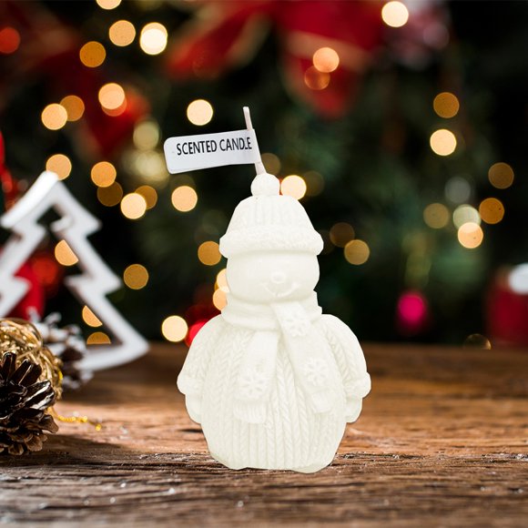 TIMIFIS Holiday Candles Snowman Scented Candle Gift Set Creatives Gift Set Christmas Gift Brithday Gift Decorations Home Decoration