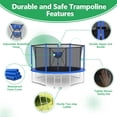thumbnail image 4 of XMIKA Trampoline for Kids and Adults, 10FT Outdoor Trampolines with Enclosure Net, Basketball Hoop, Ladder, Backyard Recreational Trampoline, Easy to Install, 4 of 9