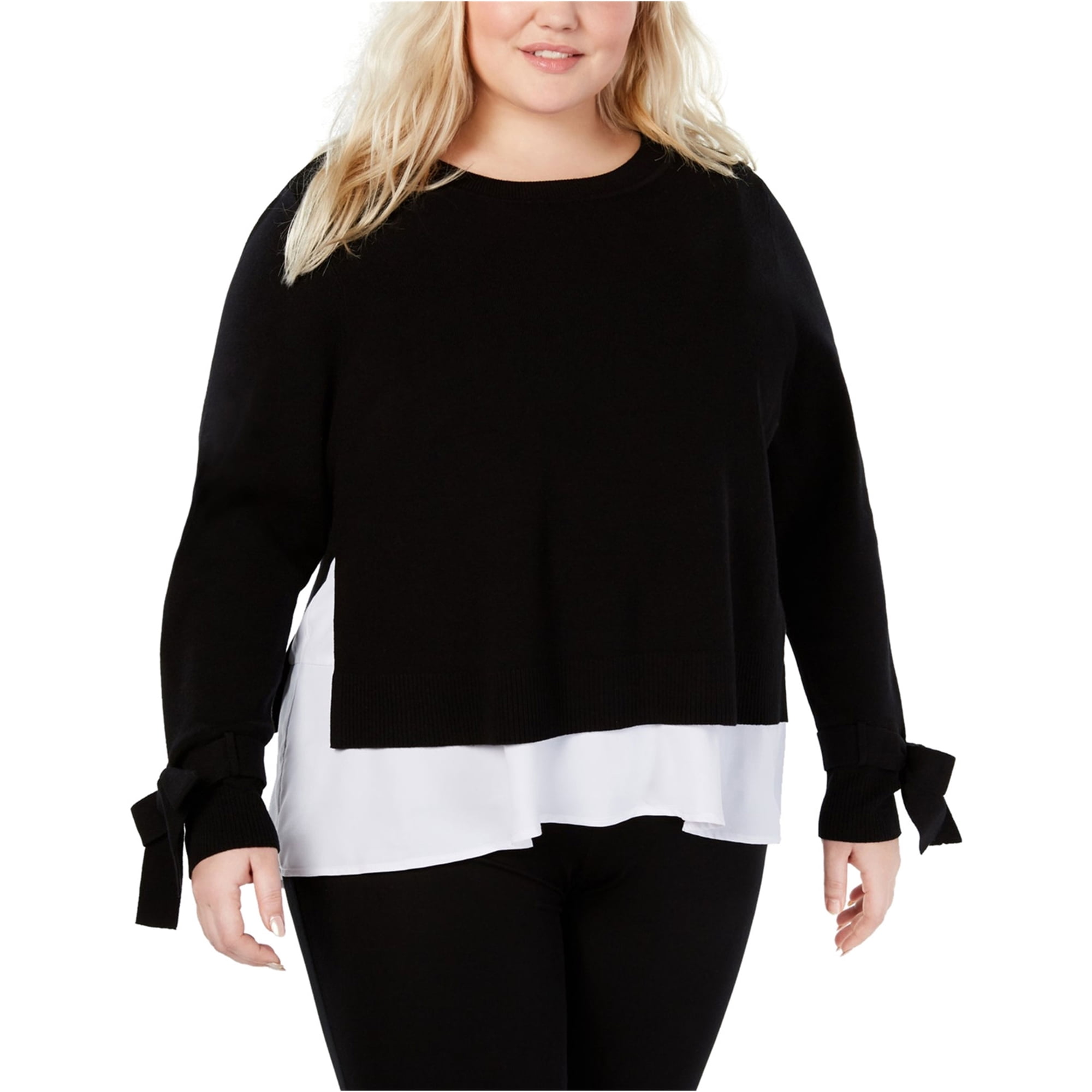 I-N-C Womens Layered-Look Knit Sweater 