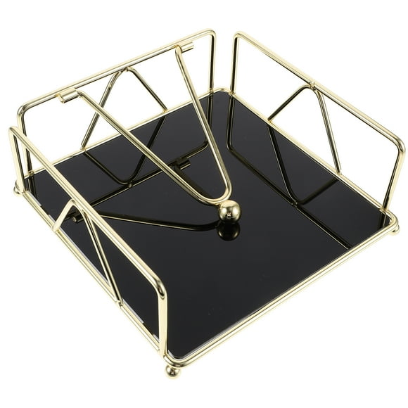 WORGEOUS Soporte de servilleta Acrílico Dispensador de metal de metal Tablero de mesa Soporte de servilleta de papel para restaurante en casa Restaurante