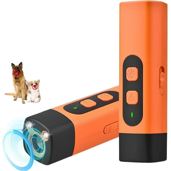 GEWREWDGGHA Dog Bark Deterrent Device for Dogs, Double Lights Flashing / 25000-40000 3-Speed Frequency Conversion, with LED Flashlight