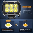 thumbnail image 3 of Nilight 2PCS 18W Spot Driving Fog Light Off Road Led Lights Bar 2" Tow Hitch Bracket with Wiring Harness Kit -2 Leads, 3 of 8