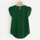 thumbnail image 5 of ICHUANYI Clearance Chiffon Solid Color Short Sleeve Round Neck Casual Shirt Short Sleeve Blouse(Green, XXL) ICHUANYI WER2023080814463, 5 of 6