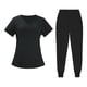 thumbnail image 4 of Conjunto de traje médico para mujer, ropa de trabajo lavable a máquina, suave, con bolsillos, uniforme para enfermería, pantalones para correr SG, 4 of 8
