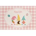 thumbnail image 3 of SPXUBZ Easter Placemats, Pink and White Buffalo Plaid Easter Gnome Egg 18x12 Inch Placemats for Family Table Holiday Decorating Placemats Set of 4, 3 of 4