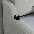 thumbnail image 6 of Oufan Twin Size Modern Daybed, Linen Tufted Sofa Bed w/ Erectable Trundle & USB Charging, Button on Back & Wood Strong Supports, 6 of 15