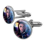 Riverdale Veronica Character Round Cufflink Set Silver Color