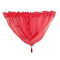thumbnail image 2 of VOILE SWAG SWAGS TASSLED CORTINA DECORATIVA DRAPE PELMET VALANCE - varios rojo Gloria Pañuelo de cortina de gasa, 2 of 9