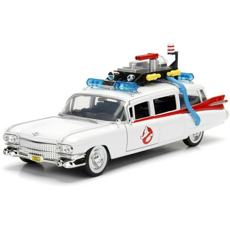 Jada Toys Hollywood Rides Ghostbusters Ecto-1 Die-Cast Vehicle 1:24 Scale Glossy White