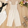 thumbnail image 4 of LUOGENLI Girls Rompers Size 10-12 Dressy Girls' Solid Color Comfortable Casual Fashion Waistband Romper Baby Girl Rompers 6-9 Months Pack Baby Girl Rompers 9-12 Months Beige 18-24 Months, 4 of 5