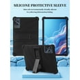 thumbnail image 6 of Hoibon Compatible with TABWEE Tablet 11 Inch Model T90 / for ApoloMedia EP1095T 11 inch SOFE Silicone Hybrid Shockproof Built in Kickstand Shell Cover for TABWEE Model T90 W90 11" Tablet (Black), 6 of 6