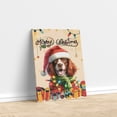 thumbnail image 3 of Merry Christmas Santa English Springer Spaniel Scarf Twinkling Lights Xmas Holiday Vertical Matte Canvas Poster Springers Dog Lover Gifts Wall Art Home Decor - 00022, 3 of 5