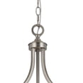 thumbnail image 3 of 3 Bulb Bowl Style Glass Pendant Fixture with Metal Frame, Silver and White, 3 of 5