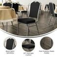 thumbnail image 3 of Flash Furniture Crown Back Stacking Banquet Chair in Black Fabric - Silver Vein Frame, 3 of 9