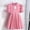 Pink, variant on Juslio Dresses for Girls Round Neck Kids Flower Clothing Short Sleeve Solid Casual Girl Dress