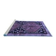 thumbnail image 2 of Ahgly Company Machine Washable Indoor Rectangle Persian Blue Traditional Area Rugs, 8' x 10', 2 of 4