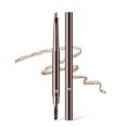 thumbnail image 2 of Makeup Double Head Automatic Eyebrow Pencil Natural Appearance Sweat-proof Eyebrow Pencil Waterproof Lasting Eyebrow Pen with Eyebrow Brush Light Grey, 2 of 9