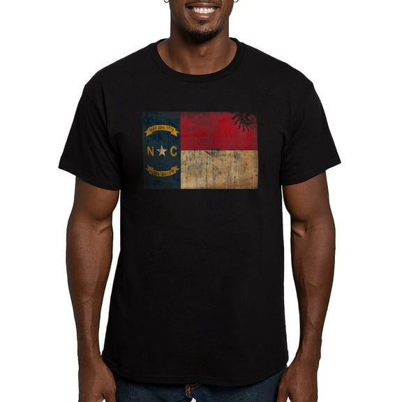 CafePress - North Carolina Flag Men's Fitted T Shirt (Dark) - Men's Fitted T-Shirt