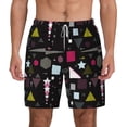 thumbnail image 2 of Goofa Colorful Geometry Printed Men's Swim Trunks Board Shorts Quick Dry Mens Swimming Trunks with Compression Liner,Breathable Fit Hawaii Beach Shorts-XX-Large, 2 of 9