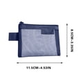 thumbnail image 3 of Bolsa de almacenamiento pequeña de malla transparente con múltiples compartimentos para cosméticos, joyería, papelería y artículos de viaje, ligera y portátil., 3 of 6