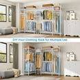 thumbnail image 6 of VIPEK V22 Garment Rack Heavy Duty Clothes Rack, Extra Wide - 104" Lx15.7 Wx76.4 H, Max Load 1400lbs, White, 6 of 8