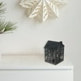 thumbnail image 2 of Black Metal House Tealight Holder (Large), 2 of 3