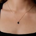 thumbnail image 3 of Gem Stone King 1.66 Ct Oval Black Sapphire 18K Rose Gold Plated Silver Pendant with Chain, 3 of 4