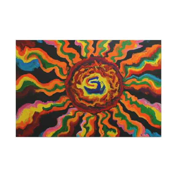 The Art Galleria Psychedelic Pete - Wall Art Contemporary Wall Painting 48"x32"