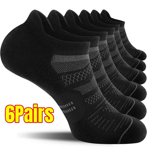 6 Pack Women's Ankle Running Socks Cushioned Low Cut Tab Athletic Socks