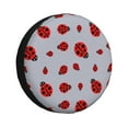 thumbnail image 1 of Fotbe Ladybug Funda de Llanta de Repuesto con Estampado, Engrosada, Ajuste Universal para Jeep, Remolque, RV, SUV, Camión-14 inch, 1 of 6