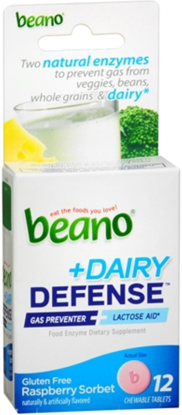 Beano Plus Dairy Defense Food Enzyme Dietary Supplement Tablets