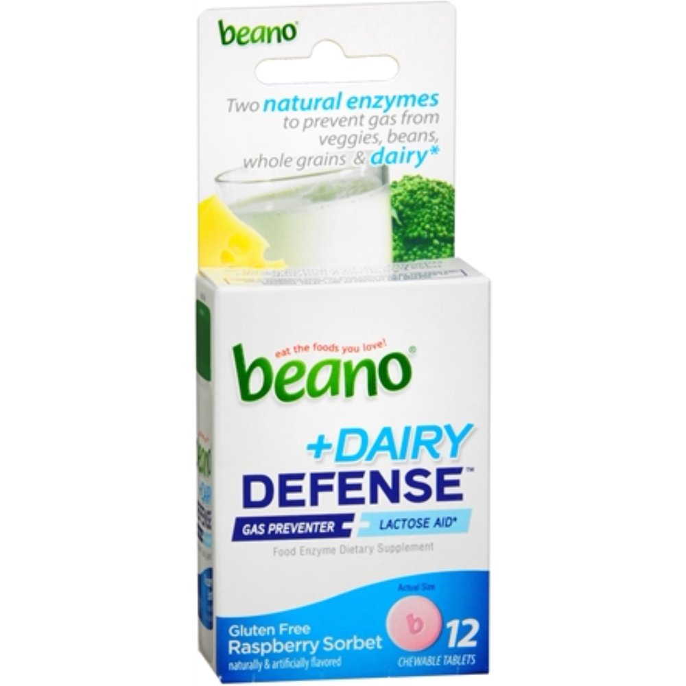 Beano Plus Dairy Defense Food Enzyme Dietary Supplement Tablets