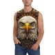 thumbnail image 1 of Balery Vintage Pattern Bald Eagle Camisetas sin mangas para hombre, absorbe la humedad y protege contra el mal olor.-Small, 1 of 7