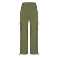 thumbnail image 4 of Women's Y2K Cargo Pants: High Waist Wide-Leg Tactical Pants with 6 Pockets - Lightweight Streetwear Hiking Fashion, 4 of 8