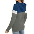 thumbnail image 2 of Anbech Color Contrast Womens Hoodie Tops Stitching Causal Sweatshirt Long Sleeve Drawstring Hooded, 2 of 9