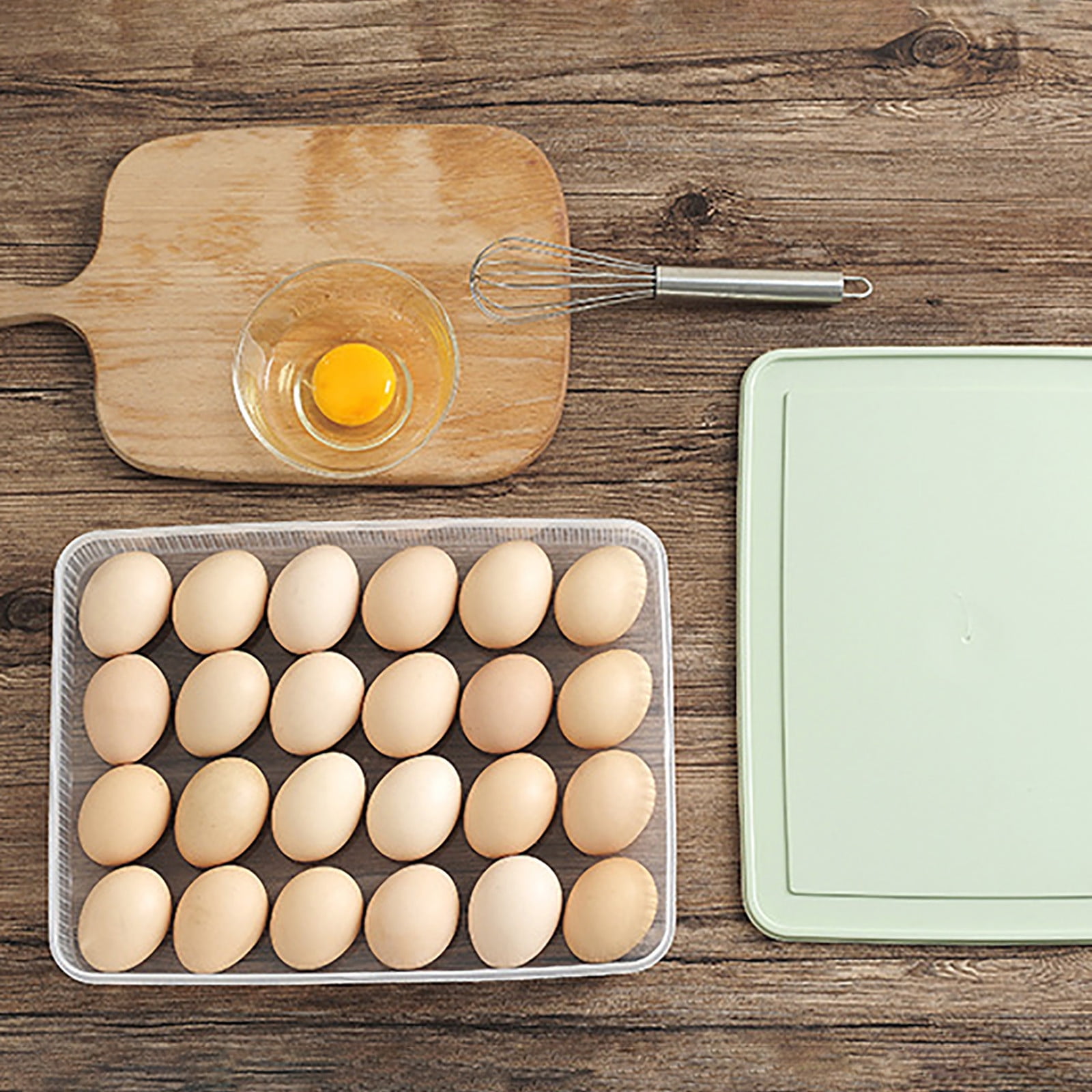 BMYJ Deviled Egg Containers with Lid, Portable Storage Carrier Egg Holder Deviled Egg Tray for Refrigerator Easter Party Holding 24 Eggs, Refrigerator Fresh-Keeping Storage Box