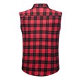 thumbnail image 6 of Puffer vest Mens Casual Fashion Plaid Multi Color Sleeveless Lapel Sleeveless Shirt, 6 of 8
