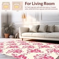 thumbnail image 2 of ODIKA 2'x3' Machine Washable Non-Slip Area Rug, Vintage Damask Design with Flourished High Traffic Rug, Pink, 451701, 2 of 7