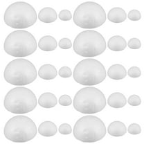LOLIPPYY 300Pcs White Polystyrene Half Balls for DIY Craft Projects and Christmas Decoration